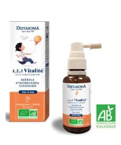 1,2,3,Vitalité pour toute la journée BIO, 30 ml